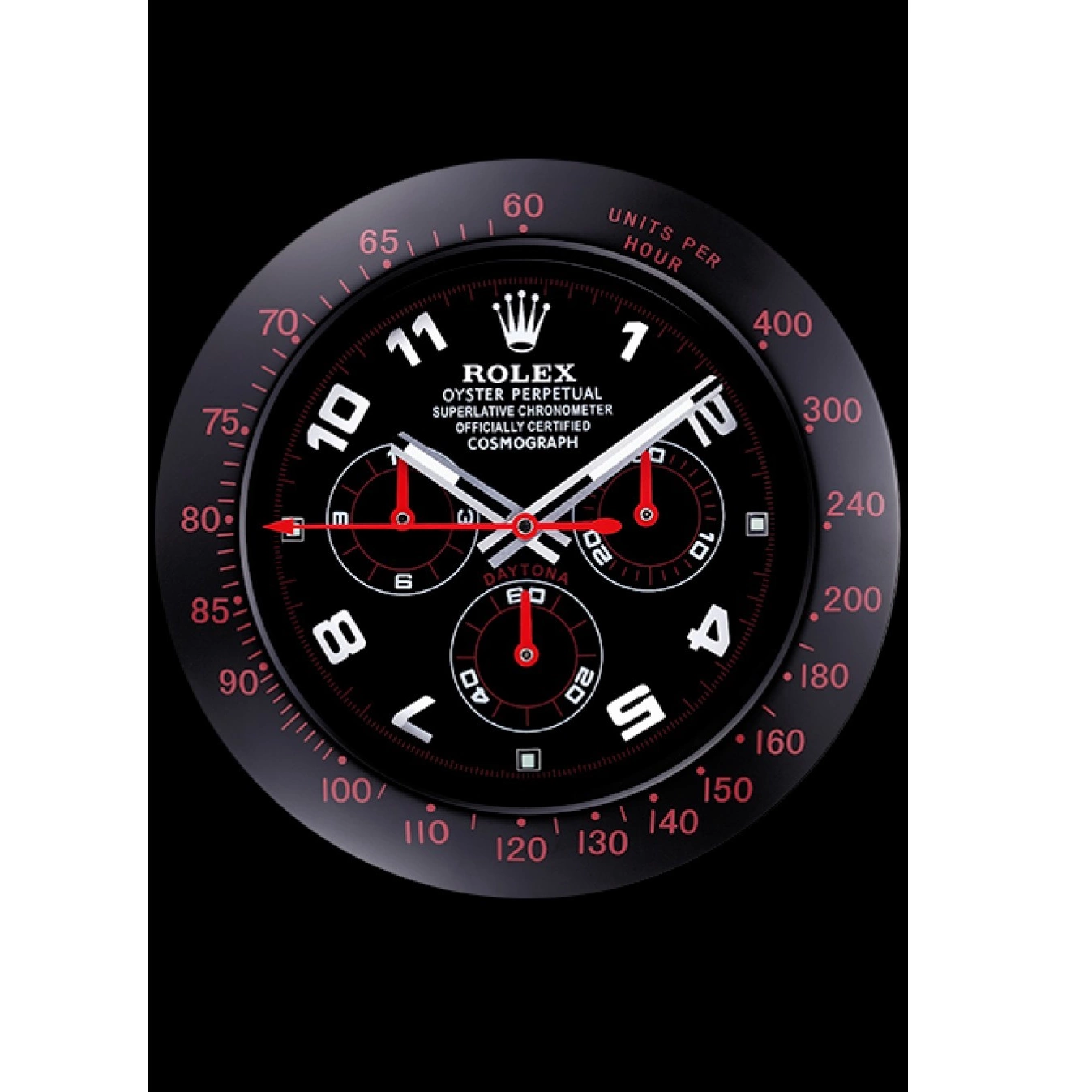 Rolex aaa copy Wall Rolex 621908 Daytona Cosmograph Clock Black-Red 0721